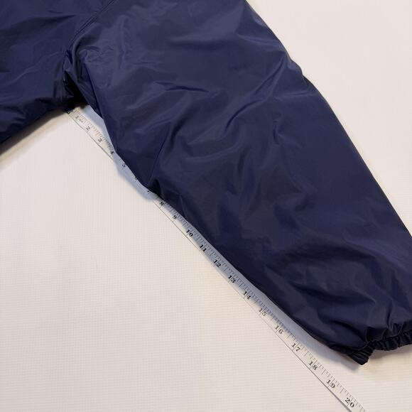 Vintage Adidas Jacket Mens Large Navy Blue Full Zip Insulated Nylon 00s AQ9002 - Picture 5 of 14